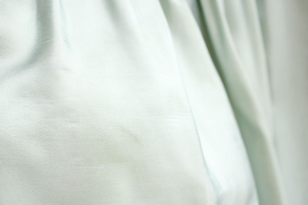 1980s SkyBlue & Yellow Two Tone Taffeta Halter Gown - Small