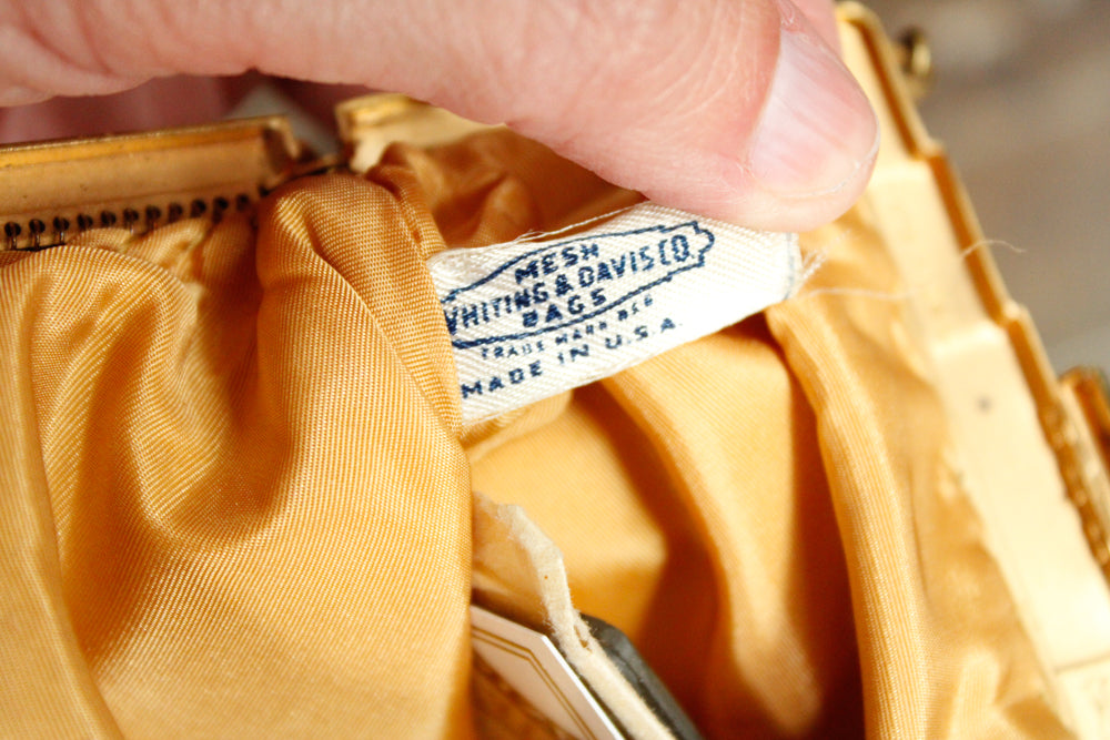 1930s Whiting and Davis Mesh Gold Bag 
