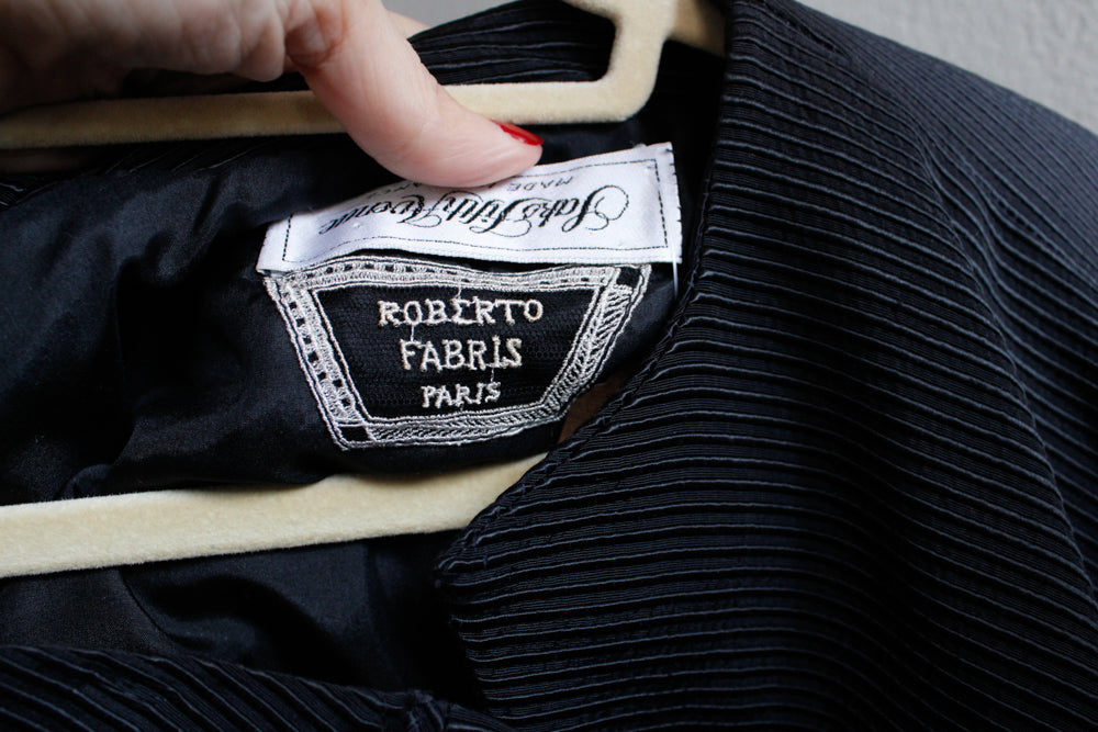 1990s French Designer Roberto Fabris Strapless Dress & Bolero - Small