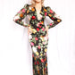Nicole Miller Collection 1930s Inspired Floral Silk Mermaid Gown - Small