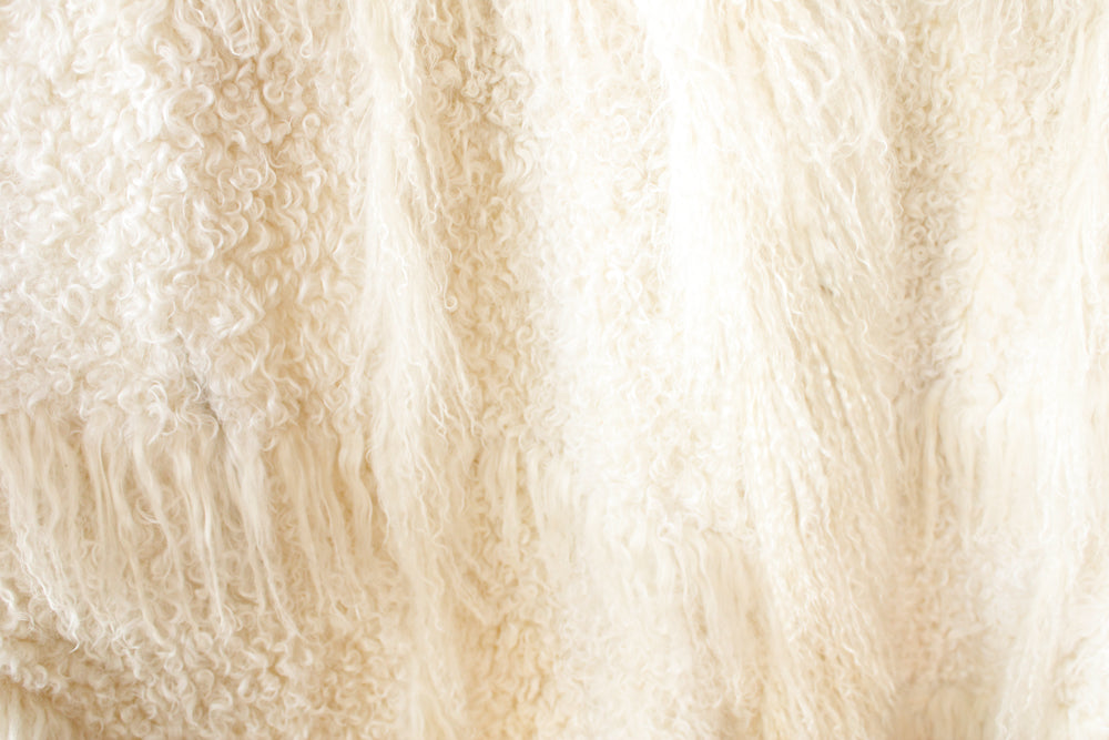 1960s RARE Mongolian Lamb Fur Cape with Matching Muff - O/S