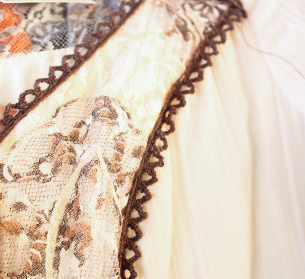 1970s Gunne Style Renaissance Maxi Dress - Small