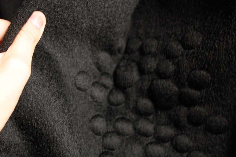 1950s Carmel Design Wool Black Grape Coat - Medium