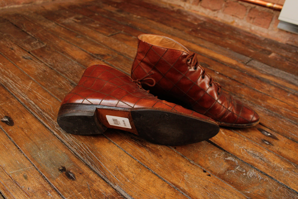 1980s Ferragamo Brown Leather Booties - 8M