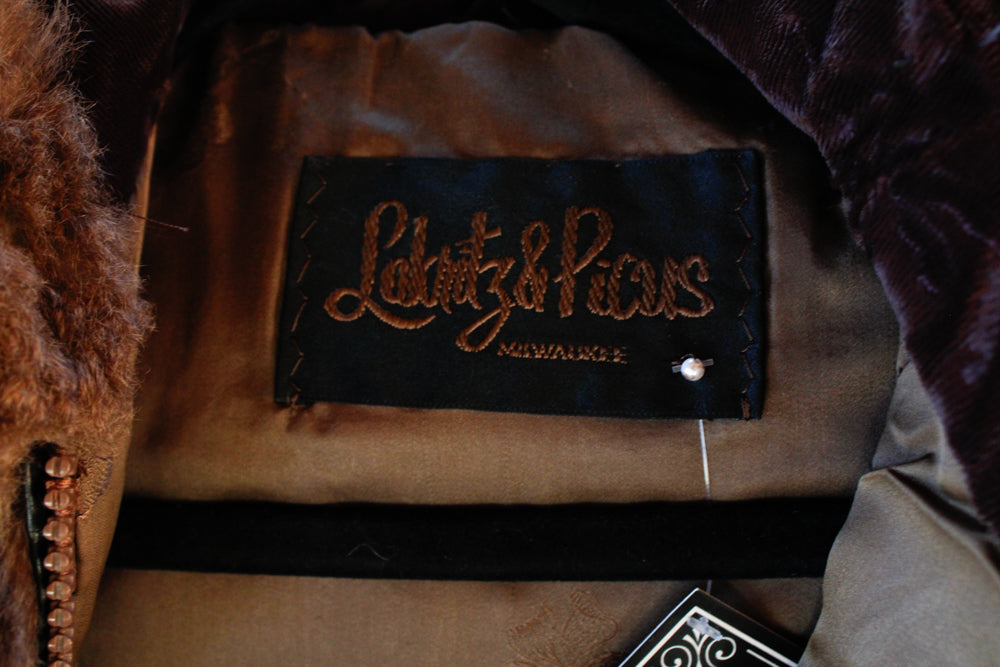 1970s Opossum Layered Fur Hooded Bomber Coat - Large