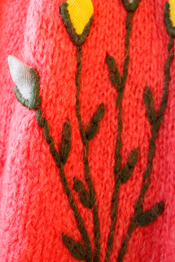 1960s Wool Mohair Tulip Sweater - Medium