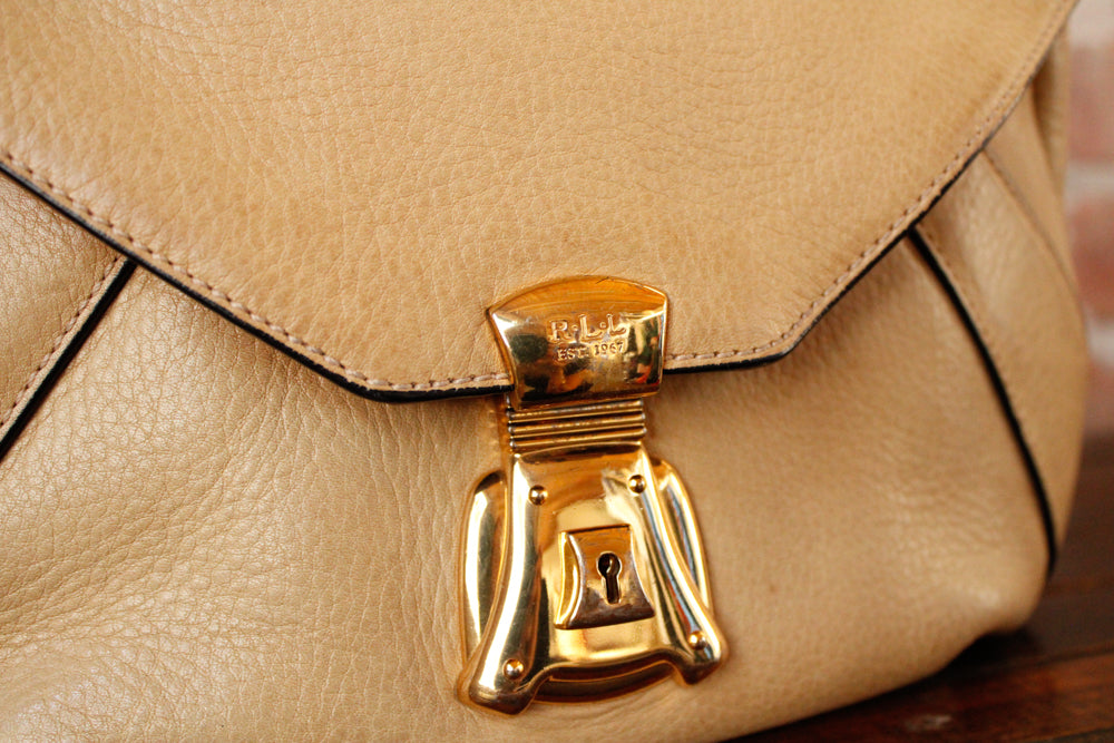 1990s Ralph Lauren Butterscotch Leather Purse 