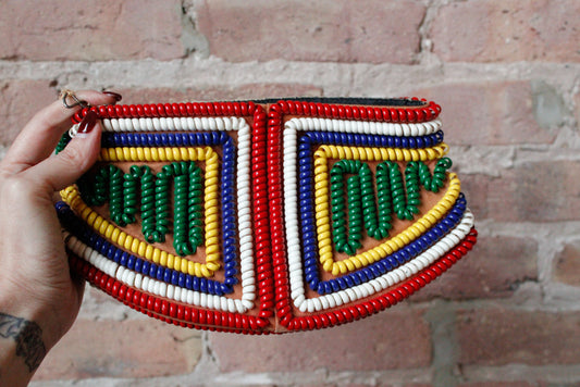 1940s Multicolor Telephone Cord Wristlet