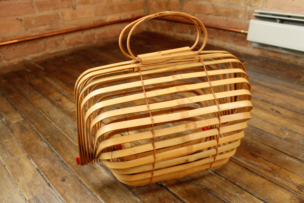 1940s Japanese Folding Bamboo Purse