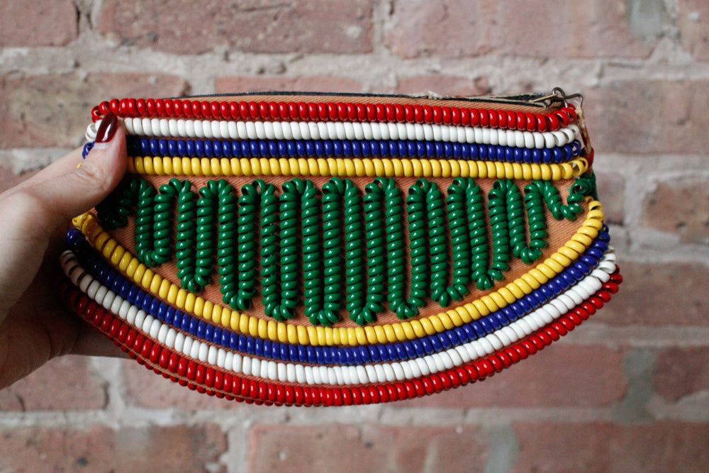 1940s Multicolor Telephone Cord Wristlet