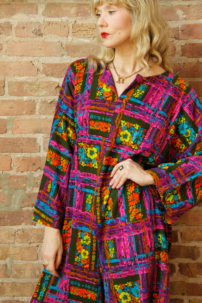 1960s Bold Psychedelic Jumpsuit - Large