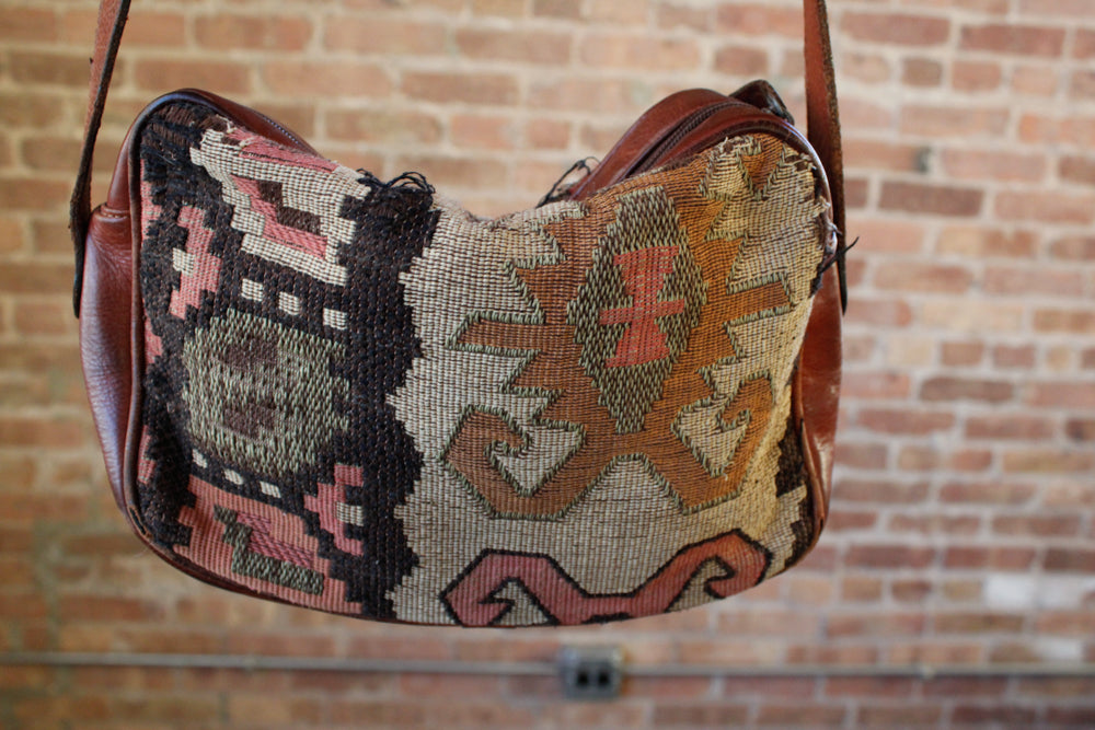 1980s Kiln & Leather Purse 