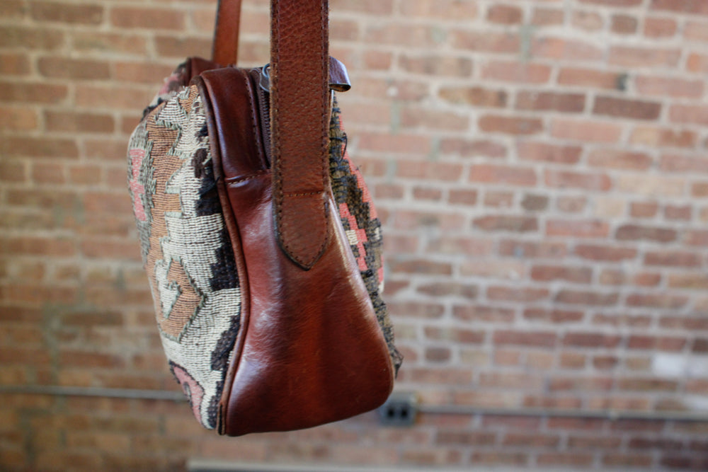 1980s Kiln & Leather Purse 