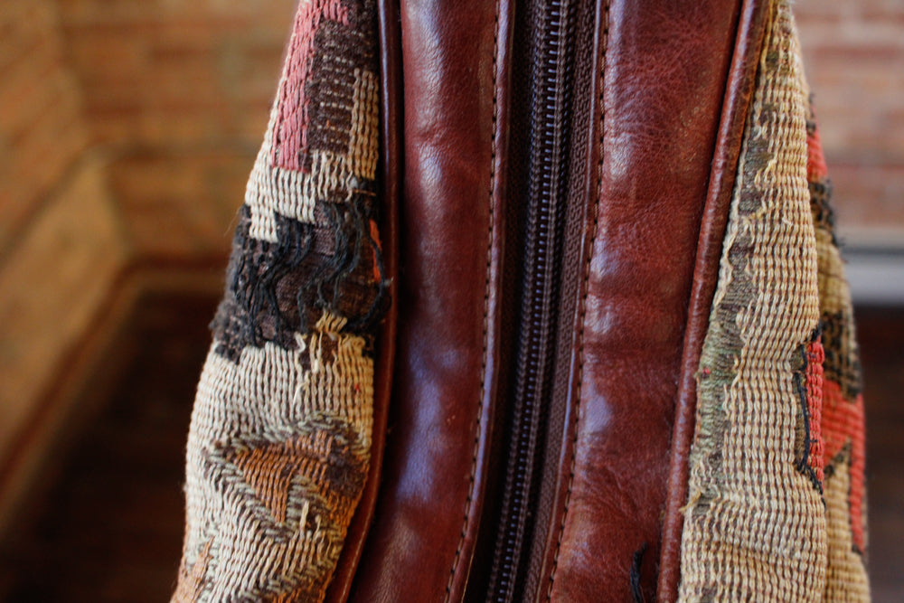 1980s Kiln & Leather Purse 