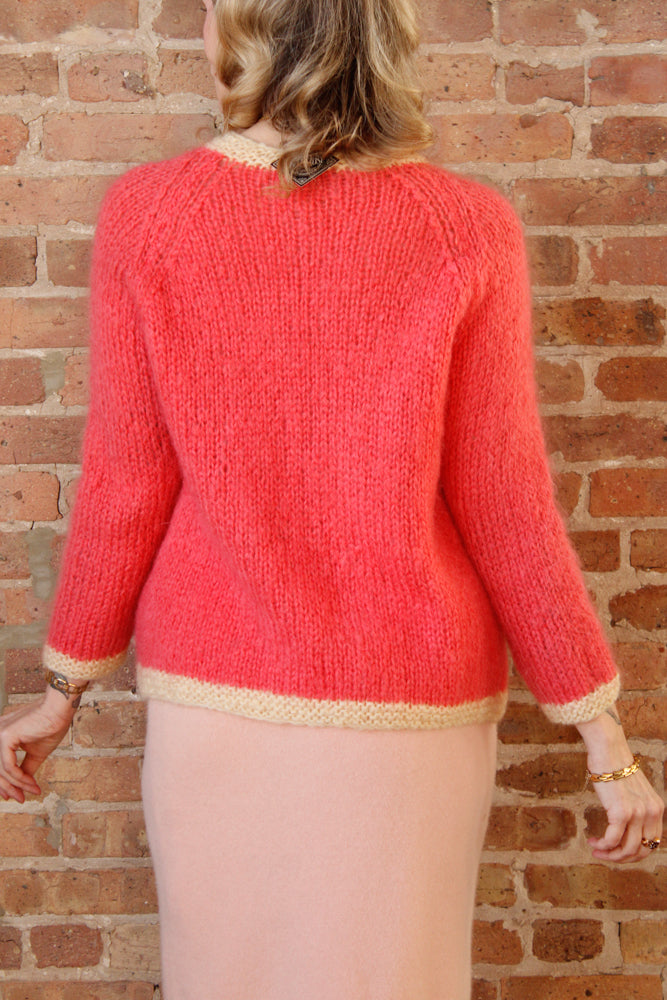 1960s Wool Mohair Tulip Sweater - Medium
