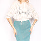 1930s Blue Knit Rayon Skirt - Xs/S