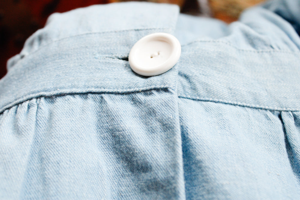 1940s Blue Chambray Jacket - Medium