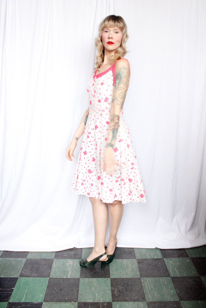 1950s  Betty Barclay Pink Floral Day Dress & Bolero - Med