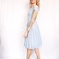 1950s Snowflake Icy Blue Dress - Xsmall