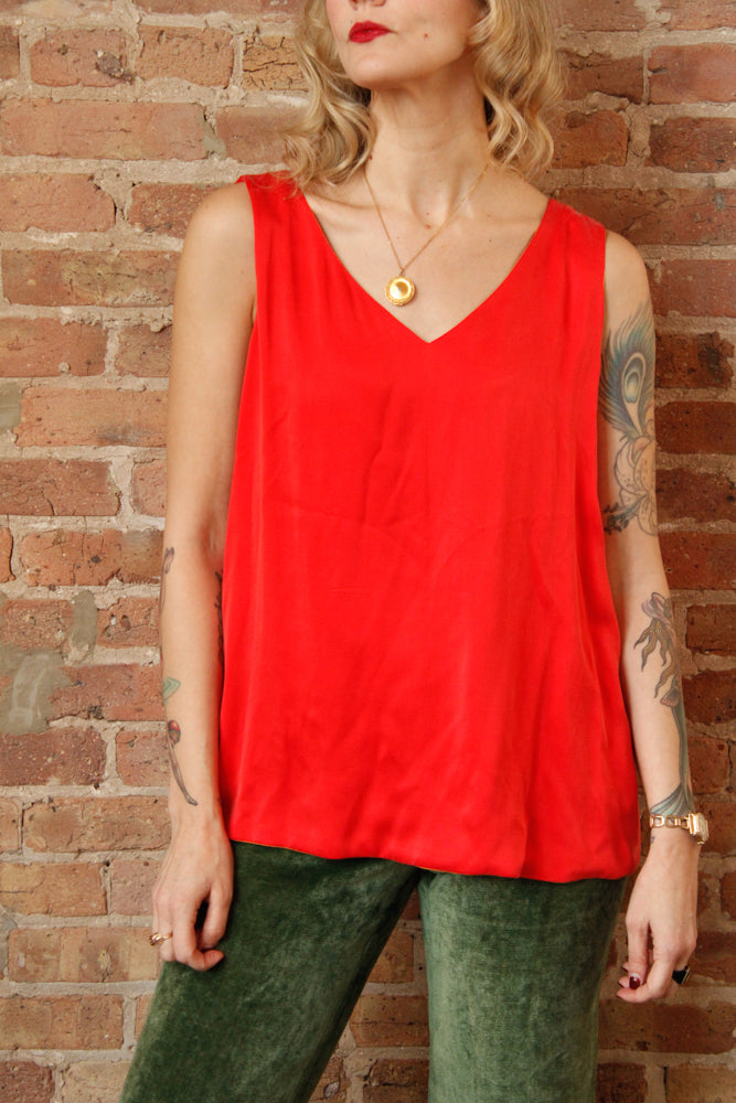 1990s Dana Buchman NWT Reversible Silk Blouse - Large