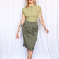 1950s California Girl Green Sheath Dress - Small