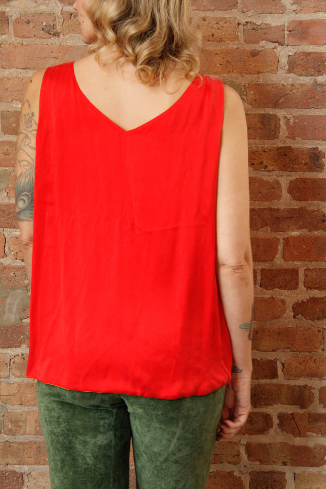 1990s Dana Buchman NWT Reversible Silk Blouse - Large