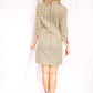 1960s Green & Purple Shift Dress - S/M