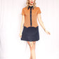 1960s Striped Mini MOD Dress - Medium