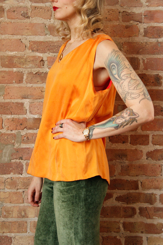 1990s Dana Buchman NWT Reversible Silk Blouse - Large