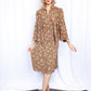 1930s Silk Fall Floral Puff Sleeve Dress and Jacket - Medium 