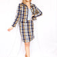 1960s Wool Plaid Dress & Jacket Suit - Medium