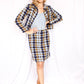 1960s Wool Plaid Dress & Jacket Suit - Medium
