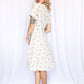 1940s Bill Sims Togs Half Size Floral Dress - XL