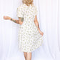 1940s Bill Sims Togs Half Size Floral Dress - XL