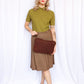 1940s Dark Brown Knit Cordé Handbag