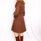 1970s Fall in New York Brown Coat - Large