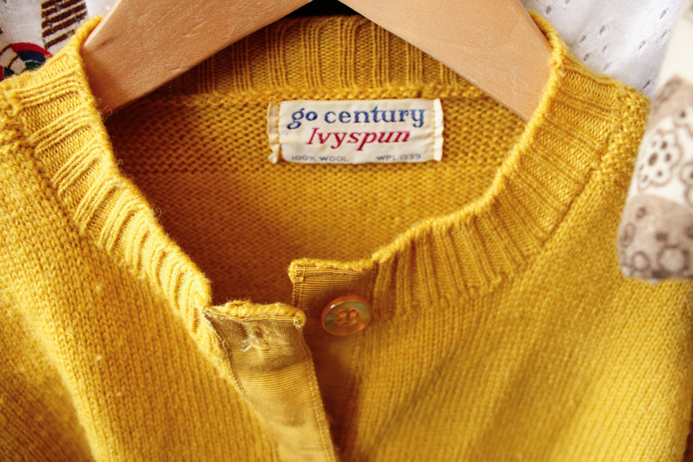 1960s Wool Go Century Golden Cardigan - Large