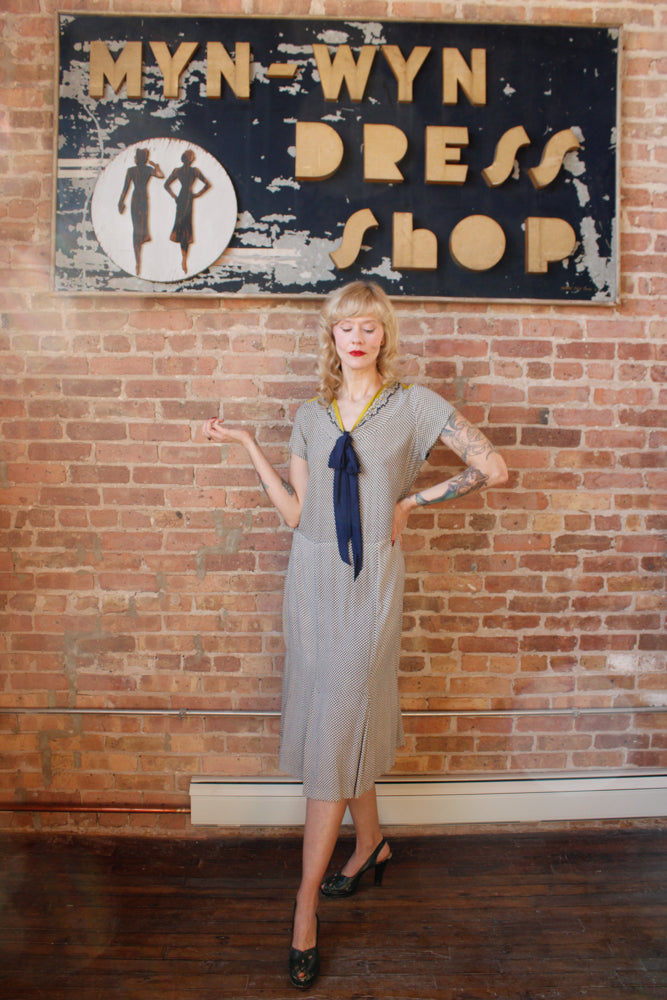 1930s Rose Art Rayon Dress and Jacket - Large 