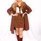 1970s Fall in New York Brown Coat - Large