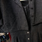 1950s Bombshell Charcoal Wool Dress & Bolero - Small 