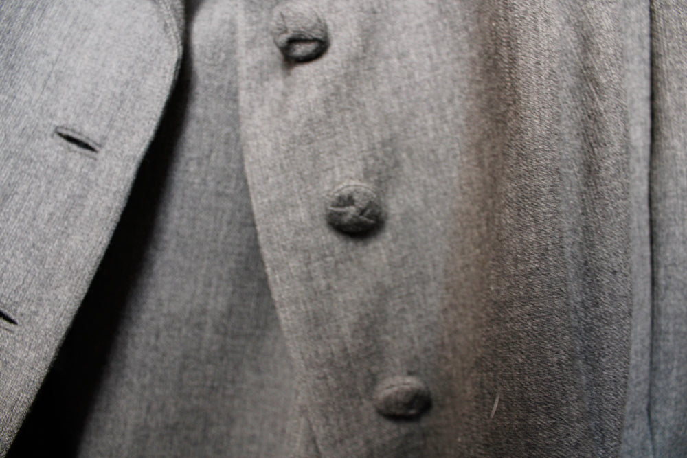 1950s Peck & Peck Charcoal 2pc Suit - Medium