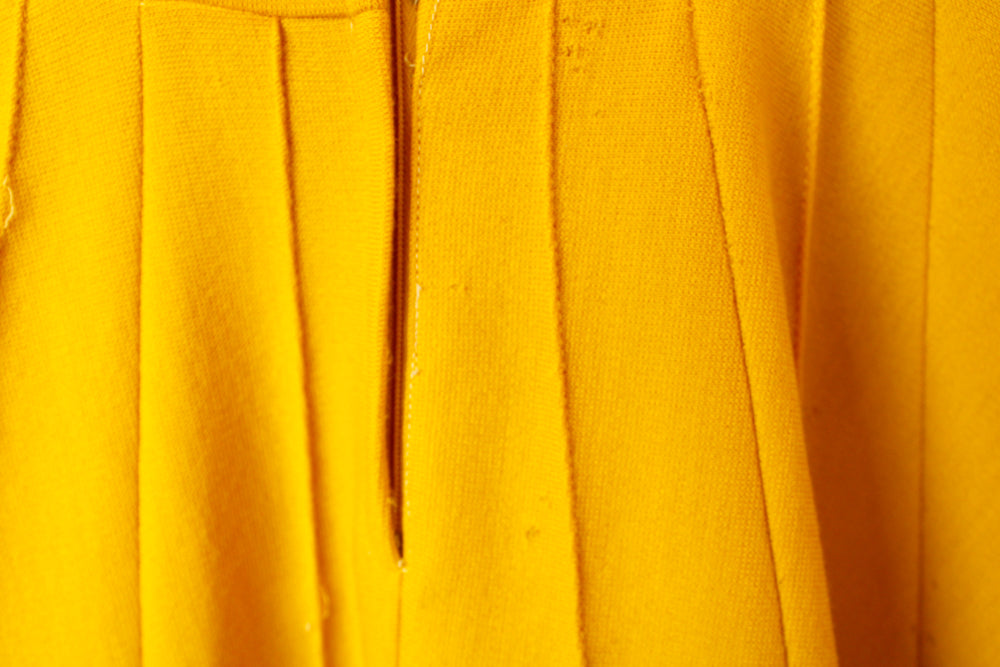 1960s Mam'Selle Yellow Wool Mini Dress & Jacket - Small (As IS)