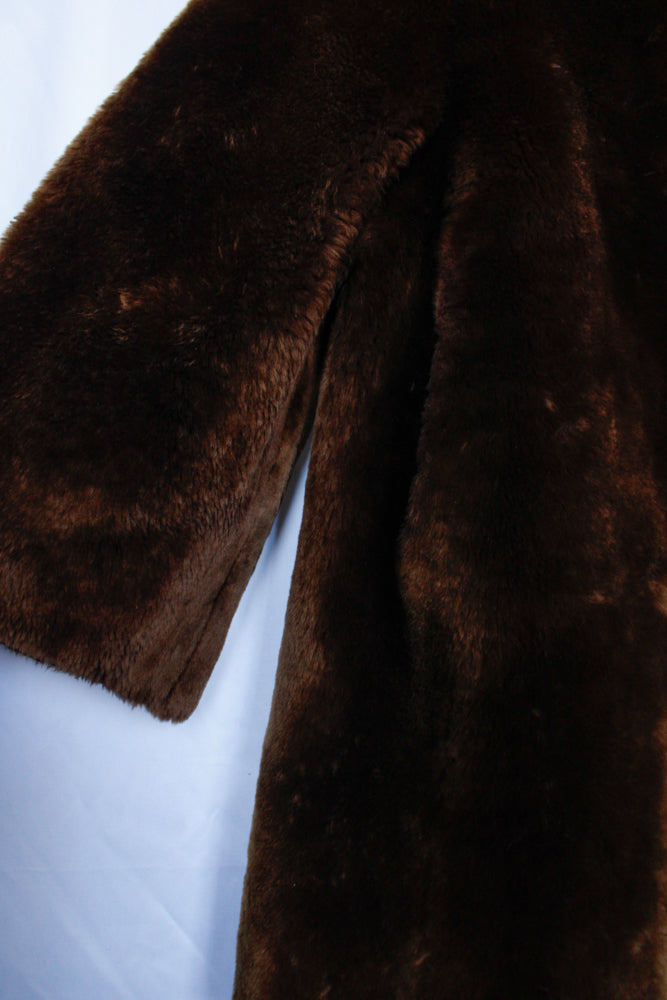 1940s Mouton Fur Cropped Coat - Small to Medium