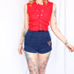 1950s Queen Twill Blue Shorts - Xsmall