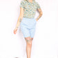 1960s Saks Fifth Ave Blue Linen Shorts - Small