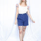 1960s Blue Cotton Shorts - 27w