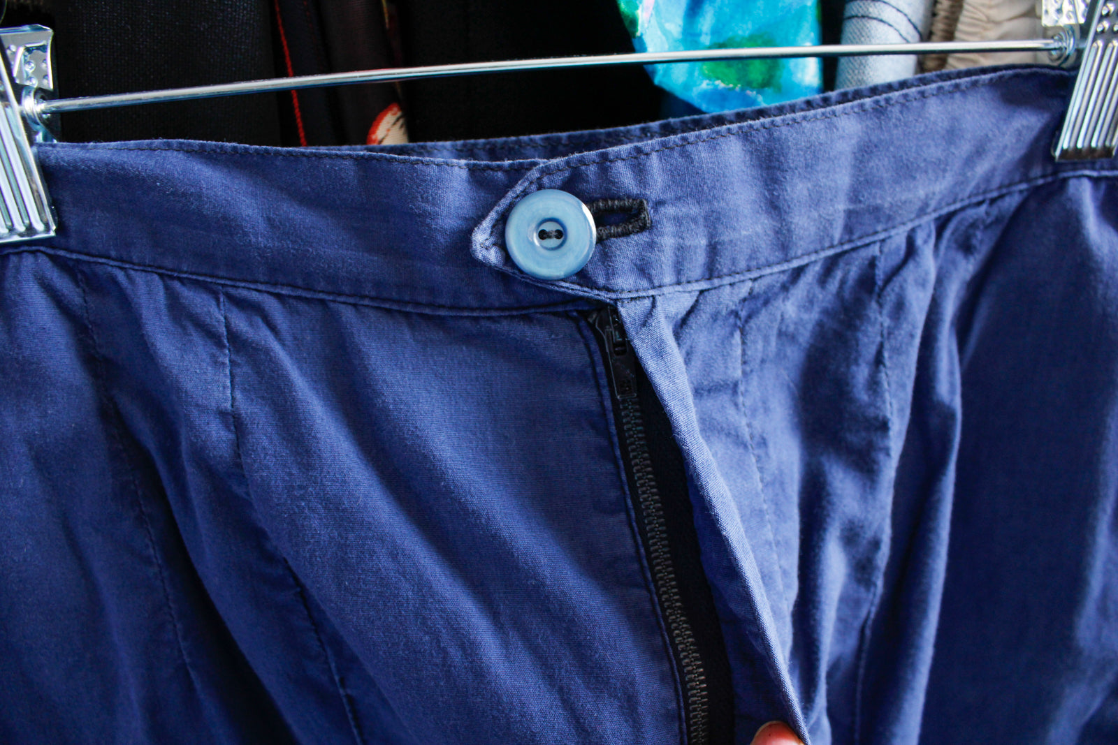 1960s Blue Cotton Shorts - 27w