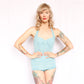 1950s Pennys Light Blue Swimsuit - Medium