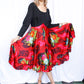 1960s Bold Scarf Print Dress - M/L