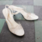 1980s Clear Open Toe Lucite Heels - 9M